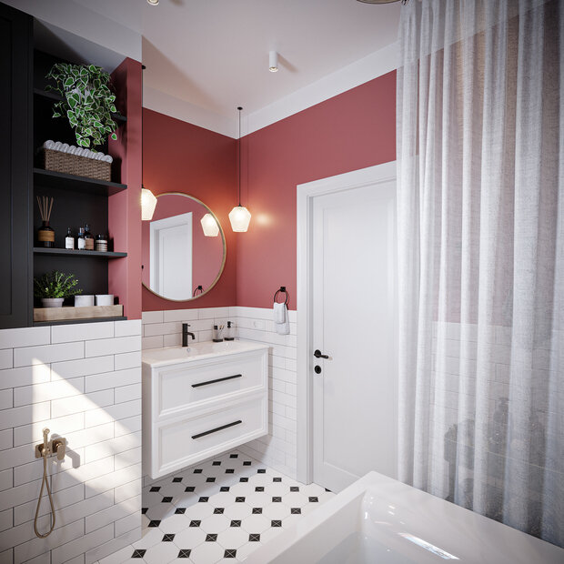 Фотография: Ванная в стиле Скандинавский, Современный, Квартира, Проект дня, Санкт-Петербург, 2 комнаты, 60-90 метров, Анна Иноземцева – фото на INMYROOM