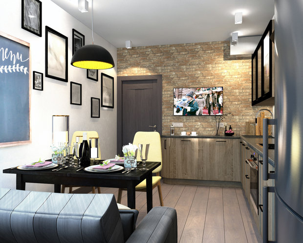 Фото из портфолио Уютный лофт в ЖК Московские Водники – фотографии дизайна интерьеров на INMYROOM