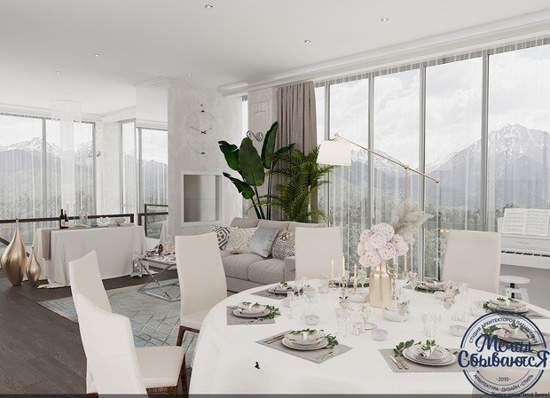 Фото из портфолио Интерьер горного ресторана – фотографии дизайна интерьеров на INMYROOM