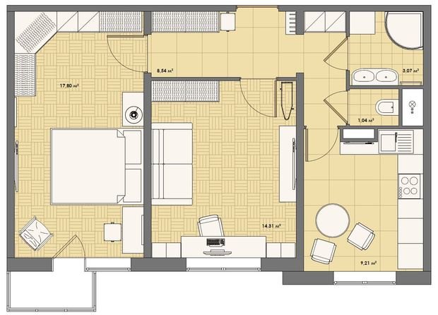 Фотография: Планировки в стиле , Квартира, Дома и квартиры – фото на INMYROOM