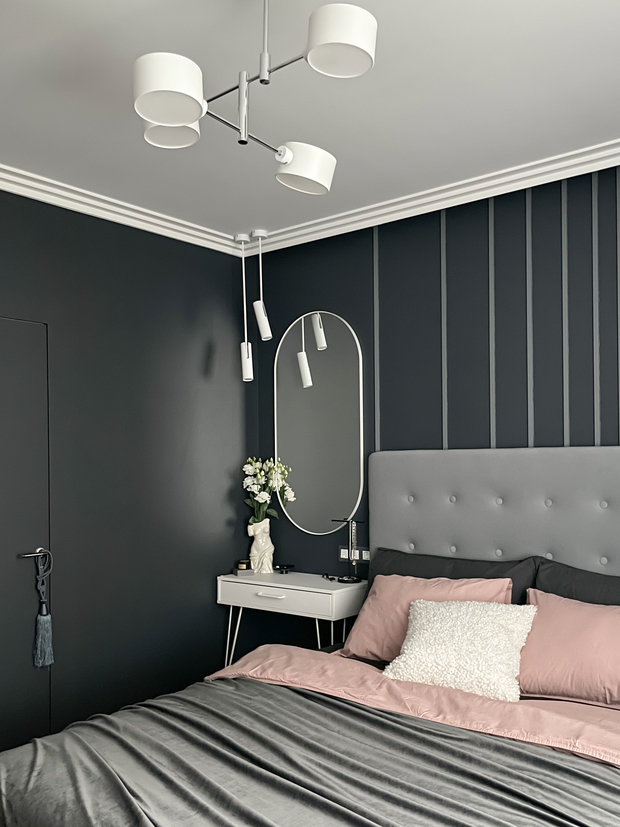 Фото из портфолио Спальня в черничном цвете – фотографии дизайна интерьеров на INMYROOM