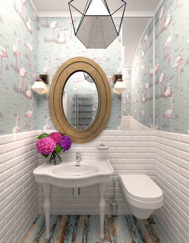 Фотография: Ванная в стиле Прованс и Кантри, Квартира, Проект дня, Москва, Монолитный дом, 2 комнаты, 60-90 метров, Маргарита Рассказова, ЖК «Айвазовский» – фото на INMYROOM