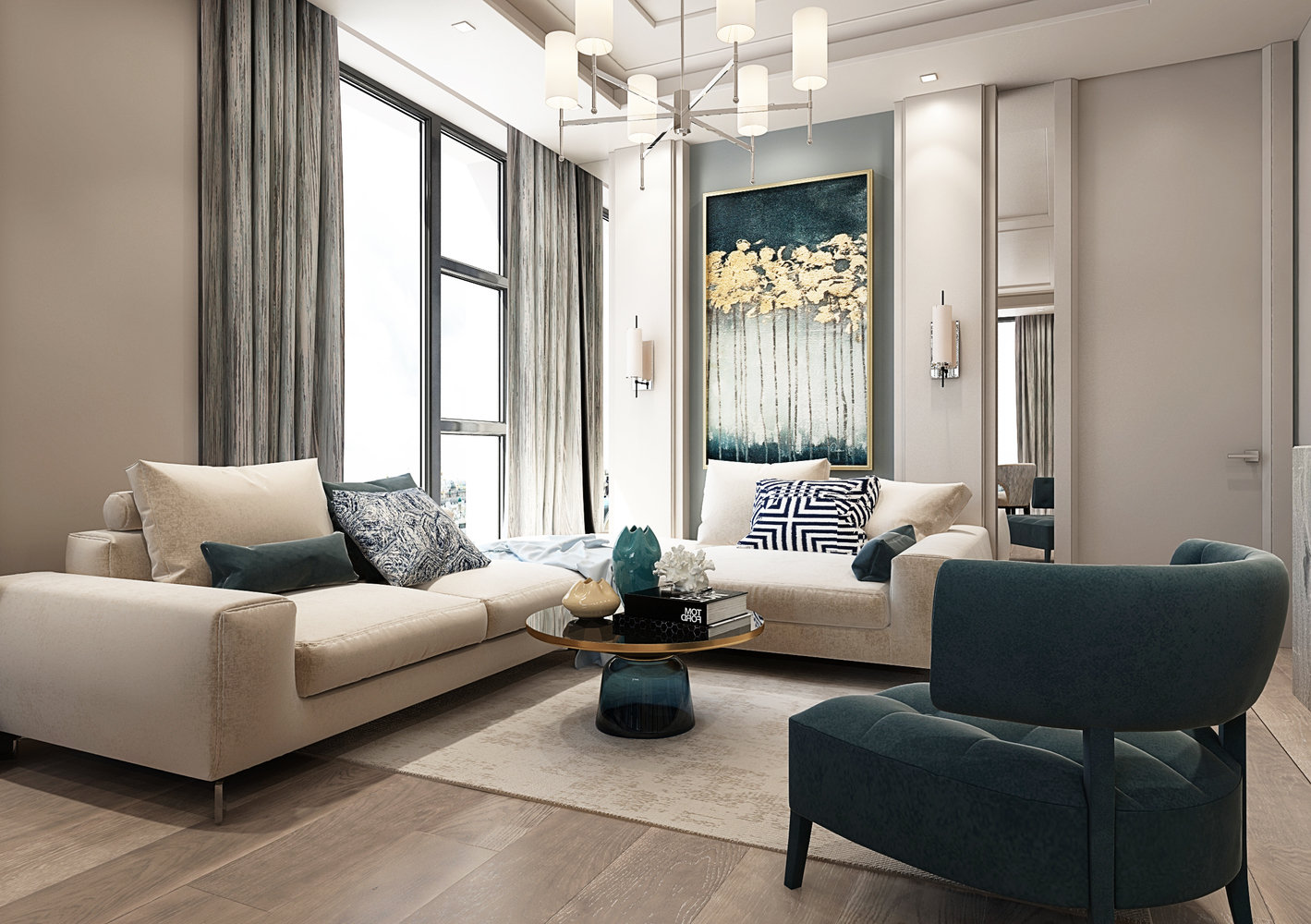 Фотография: Гостиная в стиле Классический, Современный, Квартира, Проект недели, Москва, Beindesign, ЖК «Резиденция Монэ» – фото на INMYROOM Фотография: Гостиная в стиле Классический, Современный, Квартира, Проект недели, Москва, Beindesign, ЖК «Резиденция Монэ» – фото на INMYROOM