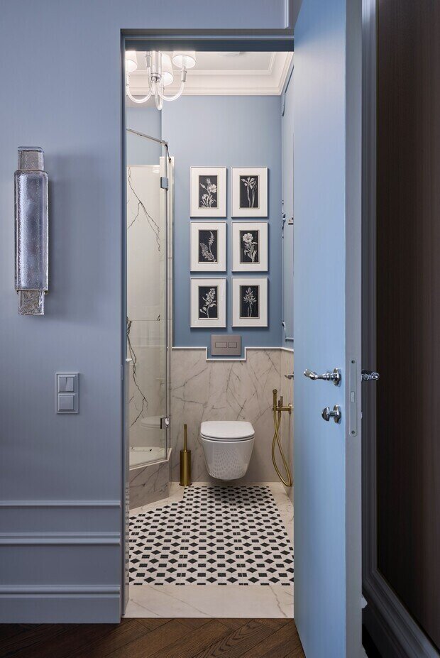 Фотография: Ванная в стиле Классический, Современный, Квартира, Проект дня, 3 комнаты, Более 90 метров, Эксклюзивные проекты, современный с элементами неоклассики, Новосибирская область, Кольцово – фото на INMYROOM