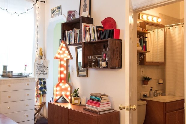 Фото из портфолио Миниатюрная и стильная квартира, площадью 24 кв.м. – фотографии дизайна интерьеров на INMYROOM