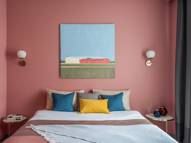 Фотография: Спальня в стиле Современный, Квартира, Проект недели, Москва, Евгения Матвеенко, FlatsDesign, 3 комнаты, Более 90 метров – фото на INMYROOM