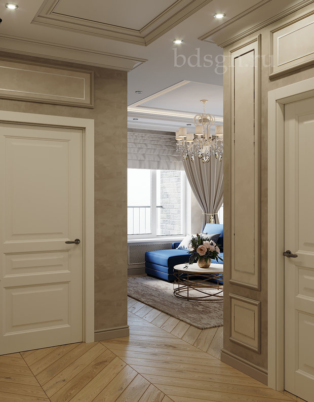 Фото из портфолио Неоклассика с трендовыми вставками в "Воронцовском парке" – фотографии дизайна интерьеров на INMYROOM