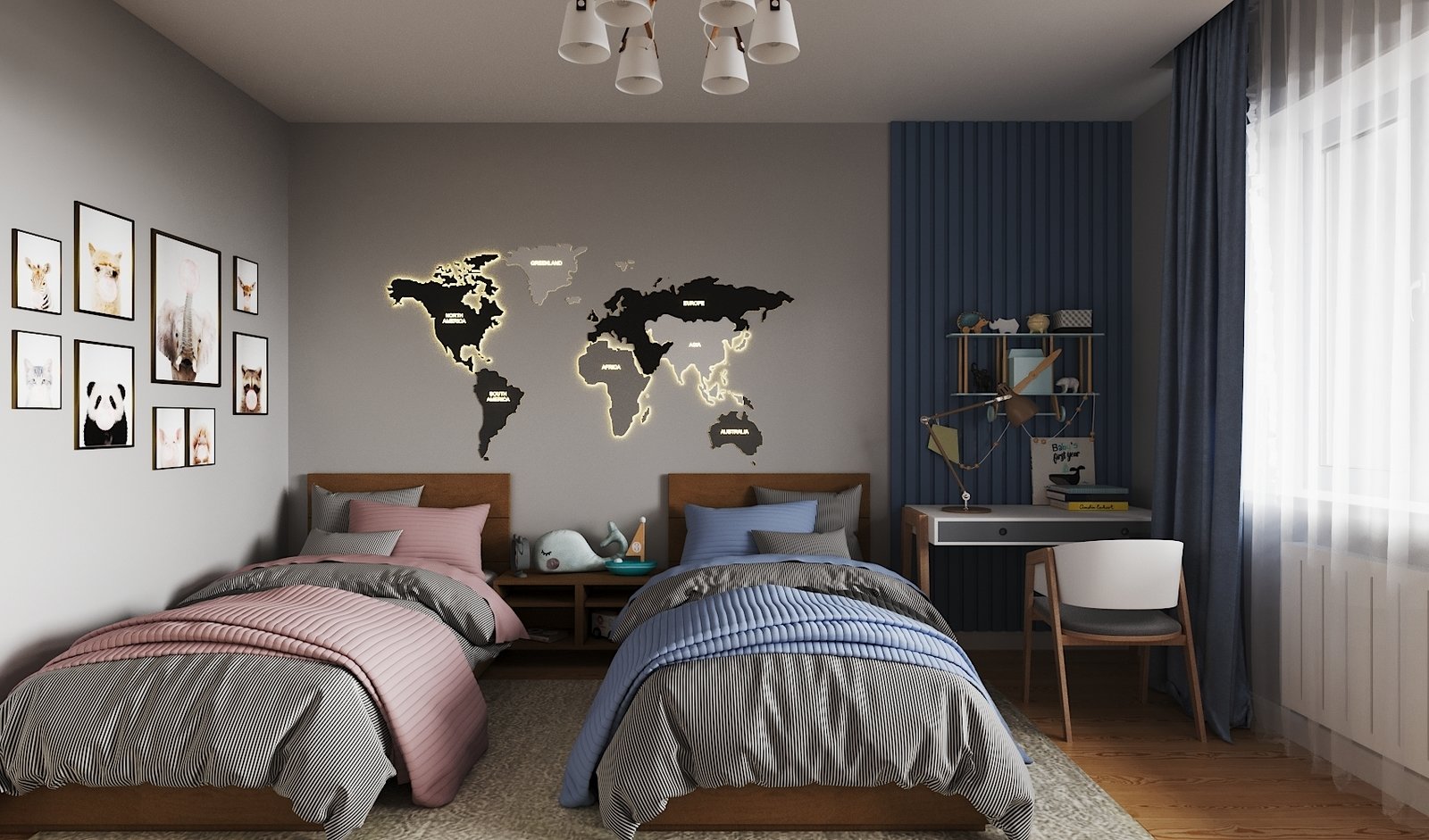 Фото из портфолио Детская для разнополых детей – фотографии дизайна интерьеров на INMYROOM Фото из портфолио Детская для разнополых детей – фотографии дизайна интерьеров на INMYROOM