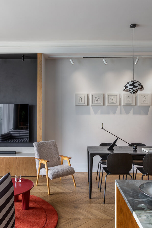 Фотография: Гостиная в стиле Современный, Дом, Проект дня, Дом и дача, Беларусь, 4 и больше, Более 90 метров, эклектика с элементами современного и винтажного стилей, Гродно, Юлия Страпко – фото на INMYROOM