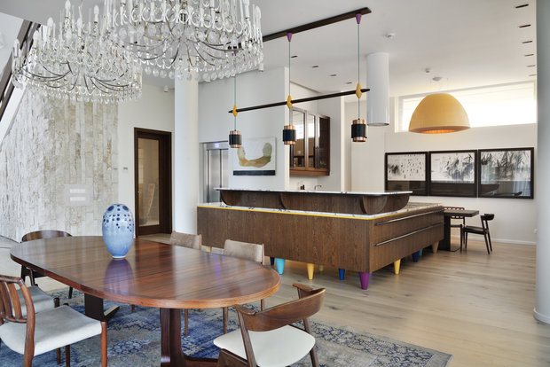 Фотография: Гостиная в стиле Лофт, Эклектика, Кухня и столовая, Интерьер комнат, Проект недели – фото на INMYROOM