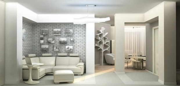 Фото из портфолио Квартира TOTAL WHITE в современном стил – фотографии дизайна интерьеров на INMYROOM
