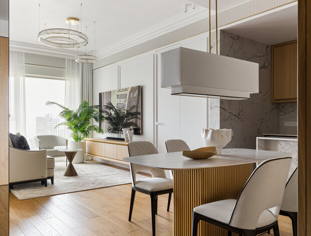 Фотография: Кухня и столовая в стиле Классический, Современный, Квартира, Проект дня, Москва, 3 комнаты, 60-90 метров, Ирина Шевченко – фото на INMYROOM