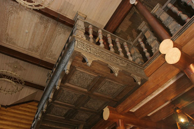 Фото из портфолио Деревянный дом 550 кв.м. в русском стиле – фотографии дизайна интерьеров на INMYROOM