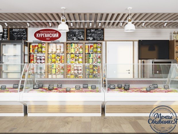 Фото из портфолио Интерьер продовольственного магазина – фотографии дизайна интерьеров на INMYROOM