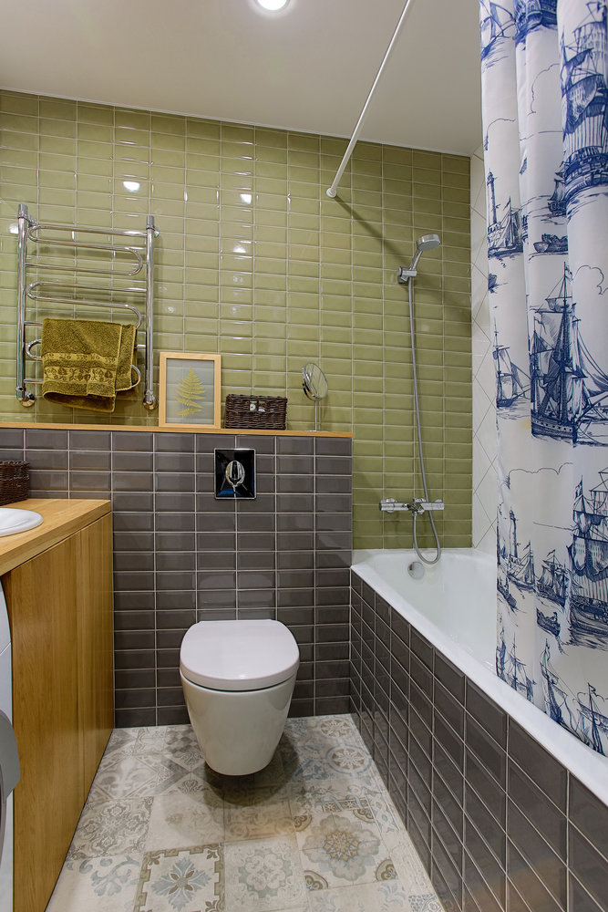 Фотография: Ванная в стиле Современный, Скандинавский, Малогабаритная квартира, Квартира, Проект недели, Химки, 2 комнаты, LeBero, Ольга Березуева, ПРЕМИЯ INMYROOM – фото на INMYROOM Фотография: Ванная в стиле Современный, Скандинавский, Малогабаритная квартира, Квартира, Проект недели, Химки, 2 комнаты, LeBero, Ольга Березуева, ПРЕМИЯ INMYROOM – фото на INMYROOM