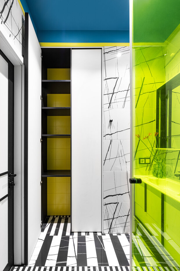 Фотография: Ванная в стиле Современный, Эклектика, Малогабаритная квартира, Квартира, Студия, Проект дня, Москва, Оксана Олейник, до 40 метров – фото на INMYROOM