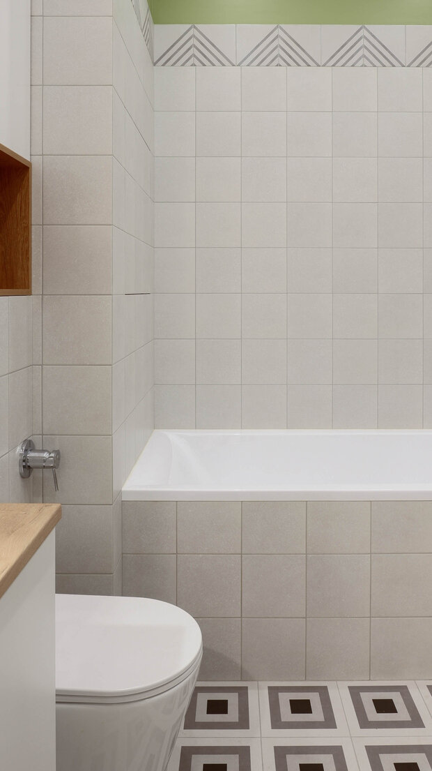 Фотография: Ванная в стиле Скандинавский, Современный, Квартира, Проект дня, Химки, Московская область, Сталинка, 3 комнаты, 40-60 метров, Светлана Конькова – фото на INMYROOM