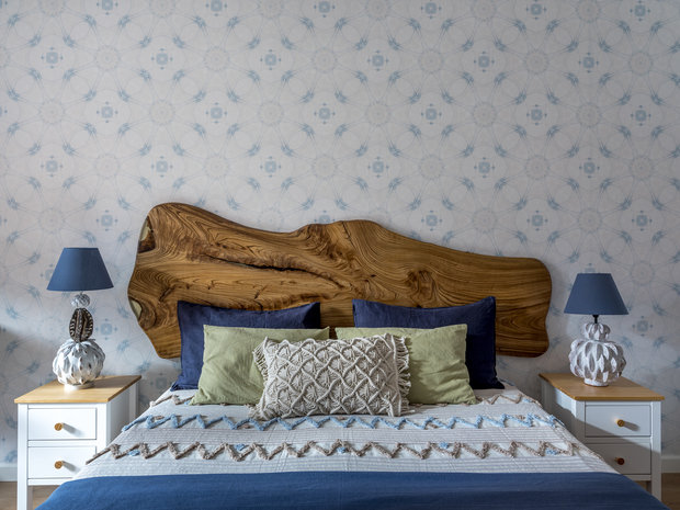 Фотография: Спальня в стиле Скандинавский, Современный, Эко, Эклектика, Квартира, Проект дня, Химки, ЖК «Город Набережных», 4 и больше, 60-90 метров, Катя Чистова – фото на INMYROOM