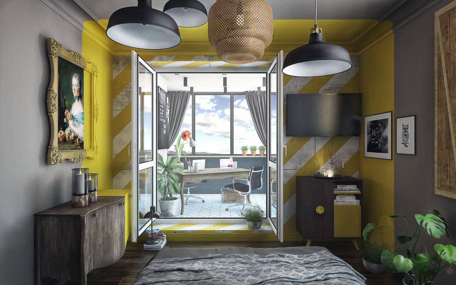 Фотография: Спальня в стиле Лофт, Эклектика, Квартира, Проект недели, Санкт-Петербург, Макс Жуков, ToTaste Studio, 1 комната, 40-60 метров, Монолитно-кирпичный, ЖК «Балтийская жемчужина» – фото на INMYROOM Фотография: Спальня в стиле Лофт, Эклектика, Квартира, Проект недели, Санкт-Петербург, Макс Жуков, ToTaste Studio, 1 комната, 40-60 метров, Монолитно-кирпичный, ЖК «Балтийская жемчужина» – фото на INMYROOM