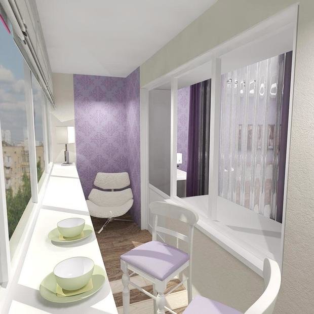 Фотография: Кухня и столовая в стиле Современный, Балкон, Интерьер комнат – фото на INMYROOM