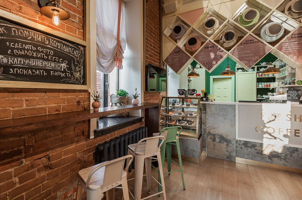 Фото из портфолио Дизайн интерьера ресторана «MEAT & WINE» – фотографии дизайна интерьеров на INMYROOM