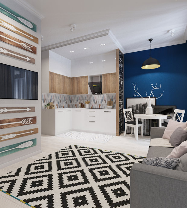 Фото из портфолио г. Сургут, ул. Тюменский тракт 19, 49,3 кв.м. – фотографии дизайна интерьеров на INMYROOM