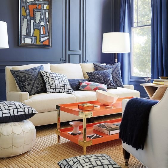 Фотография: Гостиная в стиле Прованс и Кантри, Советы, Синий, Виктория Тарасова – фото на INMYROOM