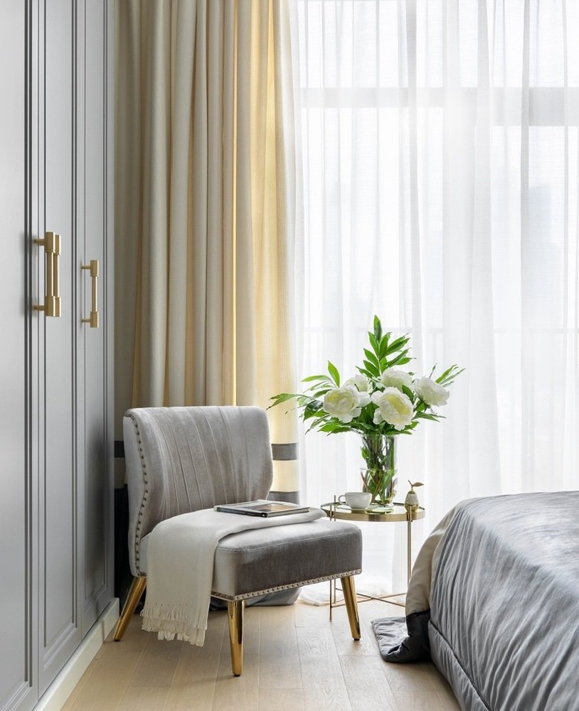 Фотография: Спальня в стиле Современный, Квартира, Проект недели, Москва, Монолитный дом, 2 комнаты, 40-60 метров, Виктория Власова – фото на INMYROOM Фотография: Спальня в стиле Современный, Квартира, Проект недели, Москва, Монолитный дом, 2 комнаты, 40-60 метров, Виктория Власова – фото на INMYROOM