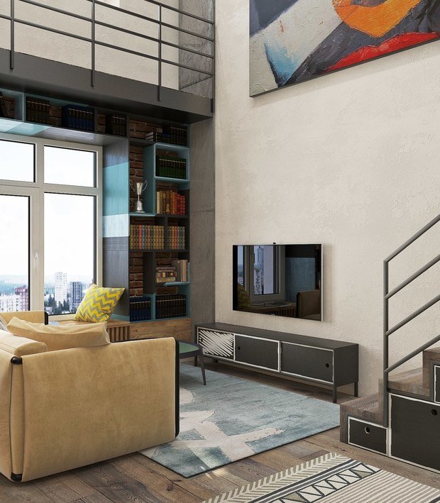 Фото из портфолио Двухуровневый лофт в "Пятницких кварталах" г.Москва – фотографии дизайна интерьеров на INMYROOM