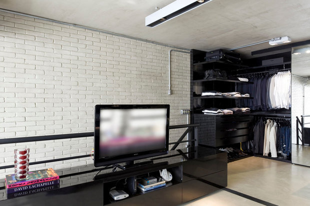 Фотография: Гостиная в стиле Лофт, Квартира, Дома и квартиры, Проект недели – фото на INMYROOM