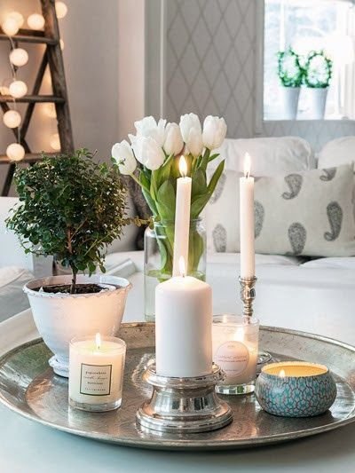 Фотография: Гостиная в стиле Скандинавский, Декор интерьера, Аксессуары, Декор, Декор дома, Цветы, Журнальный столик – фото на INMYROOM