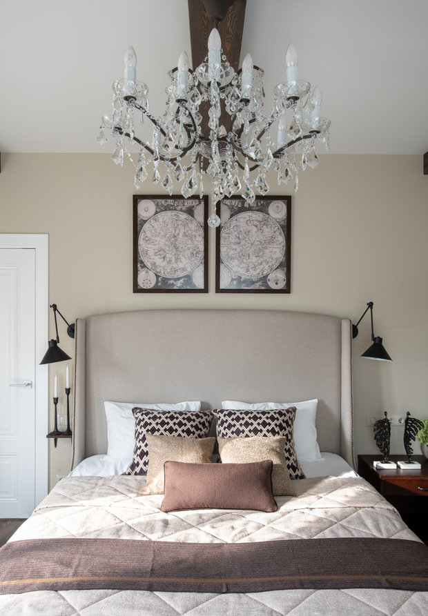 Фотография: Спальня в стиле Прованс и Кантри, Классический, Дом, Проект недели, Нахабино, 4 и больше, Более 90 метров, Вера Шеверденок, Roomba Interior – фото на INMYROOM