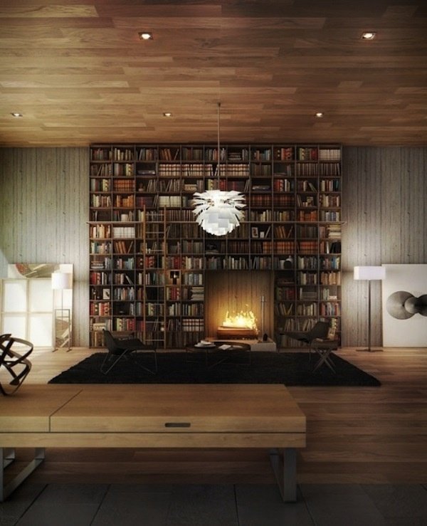 Фотография: Гостиная в стиле Лофт, Хранение, Стиль жизни, Советы, Библиотека – фото на INMYROOM