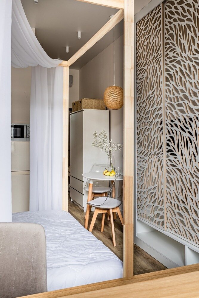 Фотография: Кухня и столовая в стиле Современный, Малогабаритная квартира, Квартира, Студия, Проект недели, Москва, до 40 метров, Анна Новопольцева – фото на INMYROOM Фотография: Кухня и столовая в стиле Современный, Малогабаритная квартира, Квартира, Студия, Проект недели, Москва, до 40 метров, Анна Новопольцева – фото на INMYROOM