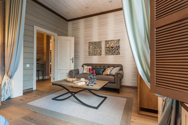 Фотография: Гостиная в стиле Эко, Прованс и Кантри, Дом, Проект недели, Дом и дача, Челябинск, 3 комнаты, Более 90 метров, Марина Кутепова – фото на INMYROOM