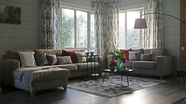 Фотография: Гостиная в стиле Современный, Эклектика, Эко, Скандинавский, Дом, Проект недели, Дом и дача, Московская область, Виктория Качуровская, Александра Бронникова, 4 и больше, Более 90 метров, Черноголовка, Twosides.pro, Дмитрий Шешунов – фото на INMYROOM