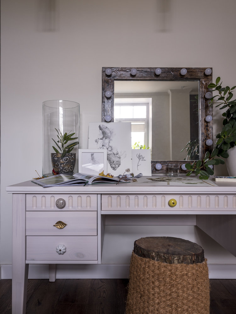 Фотография: Спальня в стиле Скандинавский, Прованс и Кантри, Эклектика, Квартира, Проект дня, Эко, Московская область, Татьяна Безверхая, 2 комнаты, 60-90 метров, Монолитно-кирпичный, TB Design – фото на INMYROOM