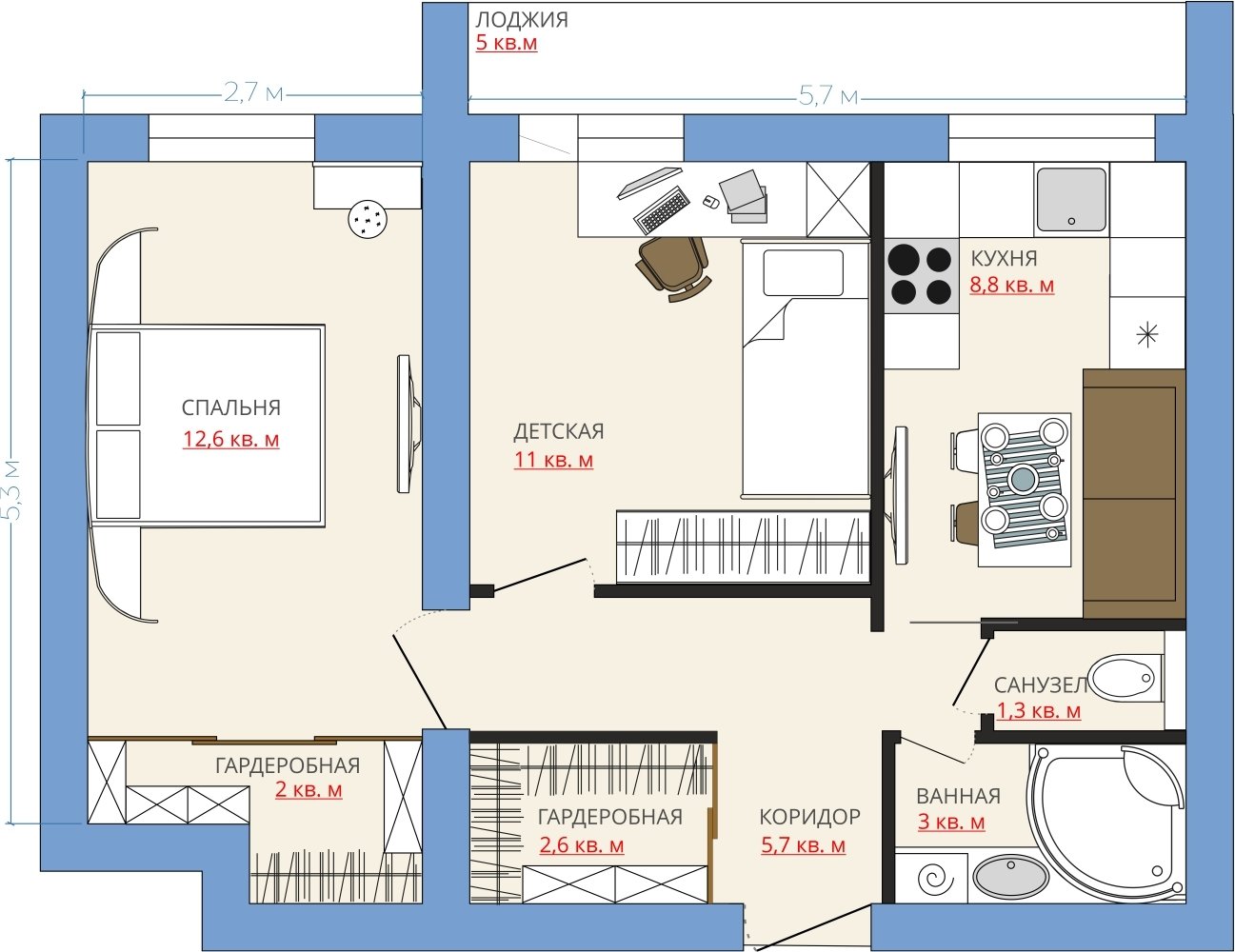 Фотография: Планировки в стиле , Перепланировка, Анастасия Киселева, Максим Джураев, Блочный дом, II-18 – фото на INMYROOM