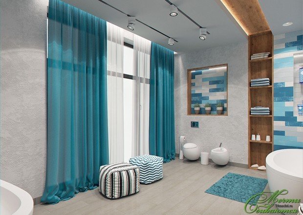 Фото из портфолио Ванные комнаты в загородном доме – фотографии дизайна интерьеров на INMYROOM