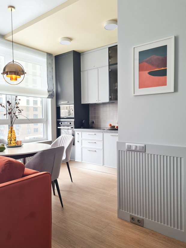 Фотография: Кухня и столовая в стиле Современный, Квартира, Проект недели, Москва, 3 комнаты, 40-60 метров, Юлия Гордеева – фото на INMYROOM