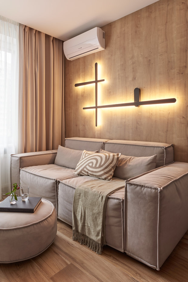 Фотография: Гостиная в стиле Современный, Квартира, Проект недели, Москва, «Атмосфера», 3 комнаты, 60-90 метров – фото на INMYROOM