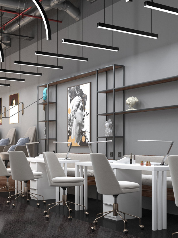 Фото из портфолио Барбершоп и Салон красоты Black Rabbit 140 кв.м. г. Москва – фотографии дизайна интерьеров на INMYROOM