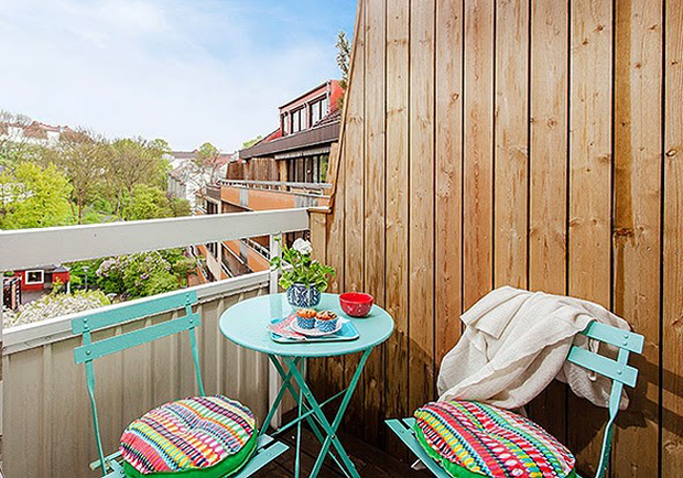 Фотография: Балкон, Терраса в стиле Лофт, Скандинавский, Малогабаритная квартира, Квартира, Дома и квартиры – фото на INMYROOM