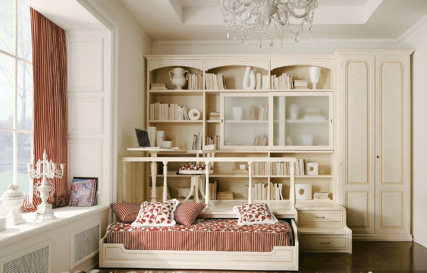 Фотография: Спальня в стиле Прованс и Кантри, Классический, Современный, Детская, Декор интерьера, Мебель и свет, Кровать, Подиум – фото на INMYROOM