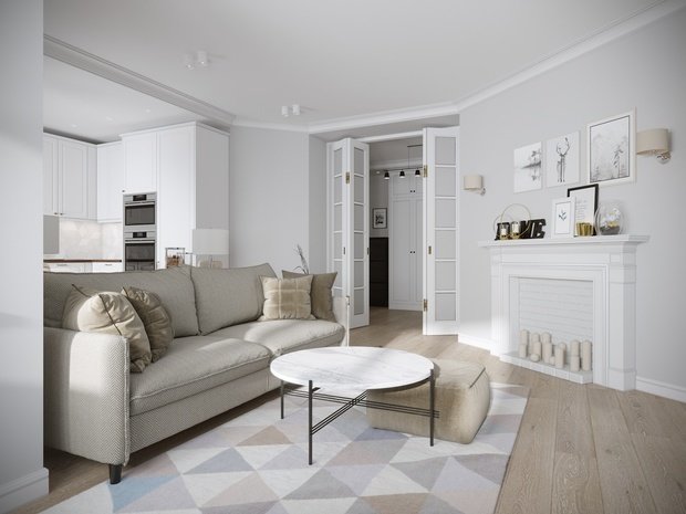 Фото из портфолио Квартира в скандинавском стиле, 70 м2 – фотографии дизайна интерьеров на INMYROOM