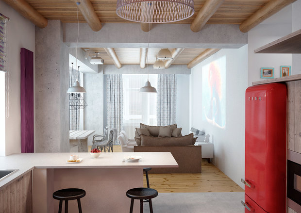 Фотография: Гостиная в стиле Лофт, Скандинавский, Квартира, Дома и квартиры, IKEA, Проект дня – фото на INMYROOM