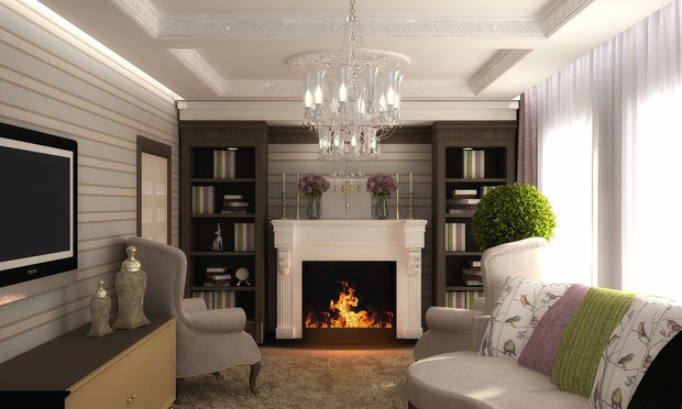 Фото из портфолио Гостиная с камином – фотографии дизайна интерьеров на INMYROOM