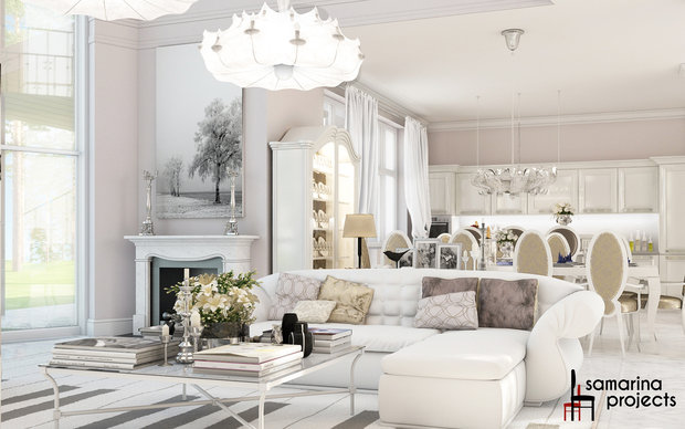Фото из портфолио Дизайн коттеджа "Легкое обаяние классики"  – фотографии дизайна интерьеров на INMYROOM