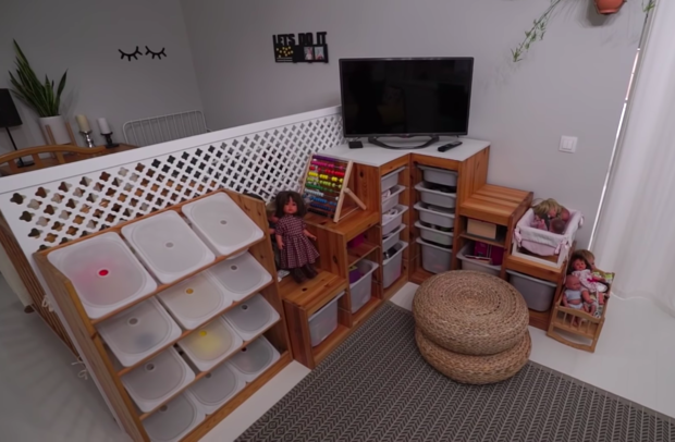 Фотография: Детская в стиле Скандинавский, Гостиная, Квартира, Планировки, Советы, идеи для малогабаритки, 1 комната, до 40 метров – фото на INMYROOM