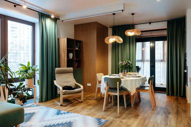 Фотография: Кухня и столовая в стиле Современный, Эклектика, Квартира, Проект дня, Эко, Блочный дом, 4 и больше, 60-90 метров, Анна Терентьева – фото на INMYROOM